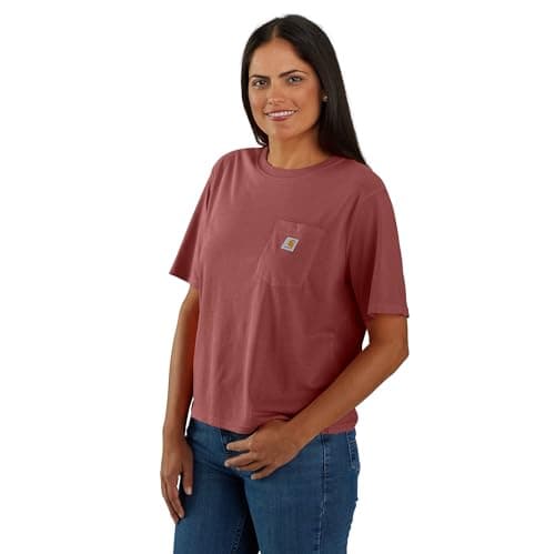 Carhartt Women's Tencel Fiber Series Loose Fit Short-Sleeve Pocket T-Shirt, Barnwood, X-Large - Image 1