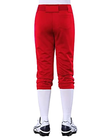 Stelle Girls' Softball Pants Youth Kids Baseball Pants Fastpitch Pants with Pockets Boys Tee Ball (Red, S) - Image 3