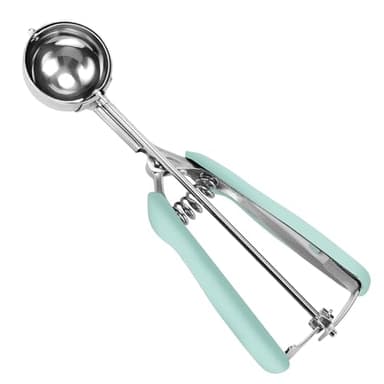 HOMURE H Cookie Scoop 2 Tablespoon, Size #40 Cookie Dough Scoop, 2 Tbsp/ 30 ml/ 1 oz Cookie Scoop for Baking, Mint, Spring-Loaded Scoop, Comfortable Grip - Image 1