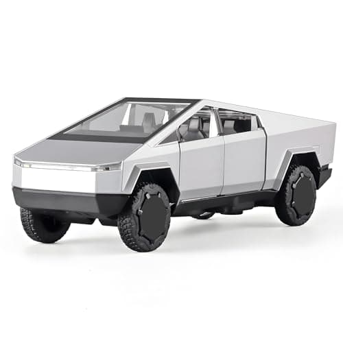OANMYJJO 1/32 Truck for Boys Mars Pickup Toy Truck,Toy Trucks for Boys Age 4-7,Metal Diecast Trucks Model,Pull Back Truck Toys with Light and Sound,Trucks for Kids Ages 4-8(Silver) - Image 1