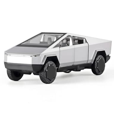 OANMYJJO 1/32 Truck for Boys Mars Pickup Toy Truck,Toy Trucks for Boys Age 4-7,Metal Diecast Trucks Model,Pull Back Truck Toys with Light and Sound,Trucks for Kids Ages 4-8(Silver) - Image 1