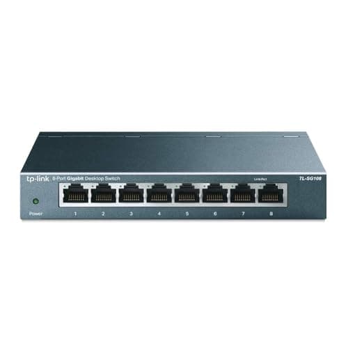 TP-Link 8 Port Gigabit Ethernet Network Switch - Ethernet Splitter | Plug & Play | Fanless | Sturdy Metal w/ Shielded Ports | Traffic Optimization | Unmanaged | Lifetime Protection (TL-SG108) - Image 1