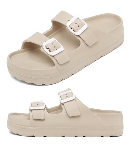 Women Platform Sandals with Arch Support, Adjustable Buckle EVA Arch Support Sandal, Comfort Foam Slide Lightweight Thick Soles - Image 1
