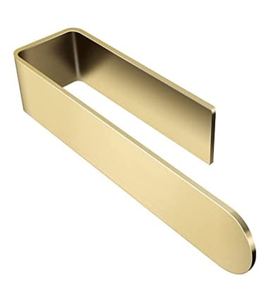 Taozun Towel Holder Gold Hand Towel Rack Adhesive Towel Bar Stick on Towel Ring for Bathroom Wall Kitchen RV, Stainless Steel Brushed Brass Finish - Image 1