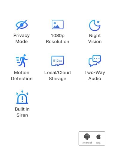 Tapo TP-Link 1080P Indoor Security Camera for Baby Monitor, Dog Camera w/Motion Detection, 2-Way Audio Siren, Night Vision, Cloud & SD Card Storage, Works w/Alexa & Google Home C100 - Image 2