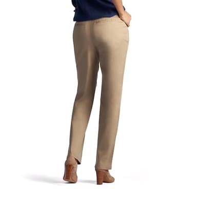 Lee Women's Relaxed Fit All Day Straight Leg Pant Flax 14 - Image 2