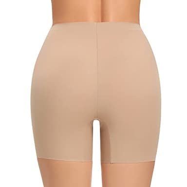 Womens Seamless Shaping Boyshorts Panties Tummy Control Underwear Slimming Shapewear Slip Shorts(#A1 Beige(no Control),Medium) - Image 2