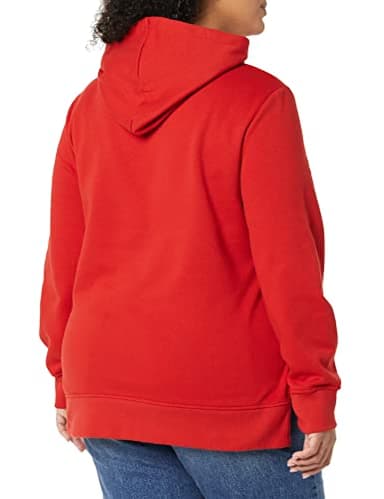 Amazon Essentials Women's Fleece Hooded Tunic Sweatshirt, Red, XX-Large - Image 4