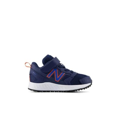 New Balance Baby Kids Fresh Foam 650 V1 Bungee Lace with Top Strap Running Shoe, Nb Navy/Blue Oasis/Team Orange, 2 Wide US Unisex Infant - Image 3