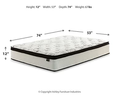 Signature Design by Ashley Full Size Chime 12 Inch Medium Firm Hybrid Mattresswith Cooling Gel Memory Foam for Pressure Relief, Fiberglass Free, Mattress In A Box - Image 2