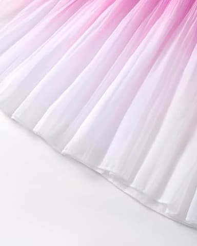 Toddler Girl Tulle Dresses 4T 5T Girl Clothes Ruffle Pink White Prom Dress Ombre Summer Toddler Outfits Birthday Beach Sundress for Girl 4 5 Year Old - Image 6