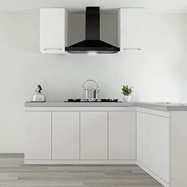 SNDOAS 24 inch Range Hood Black Range Hood, Ductless Range Hood with Energy Saving LED Light,Wall Mount Kitchen Hood,Over Stove Vent,Stainless Steel Chimney-Style Range Hood,Black Vent Hood - Image 8