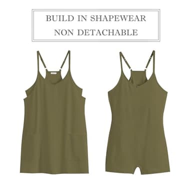 ANRABESS Women Athletic Dress Summer Tennis Workout Active Sports Mini Romper Dress Built in Shorts Travel Vacation Clothes Army Green Large - Image 6