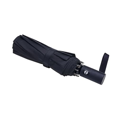 NPCQUN Travel Essentials Umbrella Windproof Compact Collapsible Light, Automatic, Strong and Portable, Wind Resistant, Folding Small Umbrella for Rain Black - Image 1