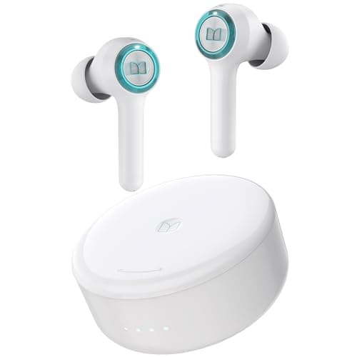 Monster Clarity 102 Plus Wireless Earbuds, Bluetooth Headphones with HiFi Stereo, 4 ENC Mic for Crystal Clear Call, 30H Playtime, Type-C Charging, IPX6 Waterproof in-Ear Ear Buds for Sports (White) - Image 1