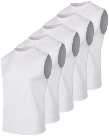 Real Essentials 5 Pack: Men's Mesh Active Athletic Tech Tank Top - Workout & Training Activewear (Available in Big & Tall),Set 2-XXL - Image 1