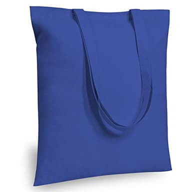 TOPDesign 24-Pack Economical 16"x15" Blue Cotton Tote Bag, Lightweight Medium Reusable Grocery Shopping Cloth Bags, Suitable for DIY, Advertising, Promotion, Gift, Activity - Image 1