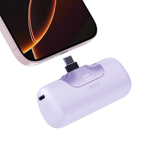 iWALK Portable Charger 5500mAh Next-Gen Small Power Bank 22.5W Fast Charging Battery USB-C Portable Phone Charger for iPhone 17/16/15 17 Plus 17 Pro Max iPad, Samsung Galaxy S25 S24 S23 Android,Purple - Image 1