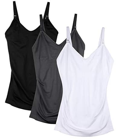 Womens Nursing Tank Tops Cami for Breastfeeding Maternity Postpartum Tops Adjustable Straps - Image 1