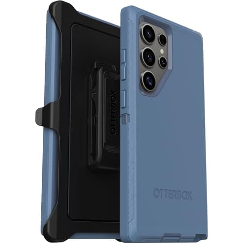 OtterBox Samsung Galaxy S24 Ultra Defender Series Case - Baby Blue Jeans, Rugged & Durable, with Port Protection, Includes Holster Clip Kickstand - Image 1