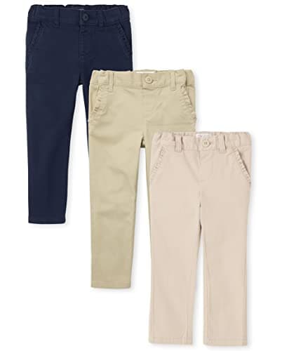 The Children's Place Baby Girls and Toddler Girls Skinny Chino Pants, Bisquit/Sandy/Tidal, 5T - Image 1