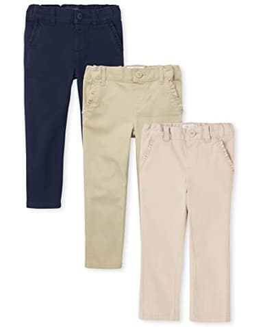 The Children's Place Baby Girls and Toddler Girls Skinny Chino Pants, Bisquit/Sandy/Tidal, 5T - Image 1