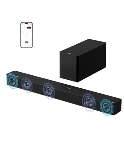 ULTIMEA 5.1CH Surround Sound Bar with Subwoofer, Dolby Atmos, VoiceMX, BassMX, APP, 300W Soundbar for Smart TV, Home Theater Surround Sound System for TV, BT 5.4, Poseidon M60 (2025 Model) - Image 1