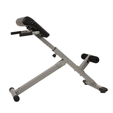 Sunny Health & Fitness 45-Degree Hyperextension Roman Chair with Adjustable Height and Back, Glute, Hamstring, and Ab Workouts Foldable Sit Up Gym Bench for Home, Gray - SF-BH6629 - Image 8