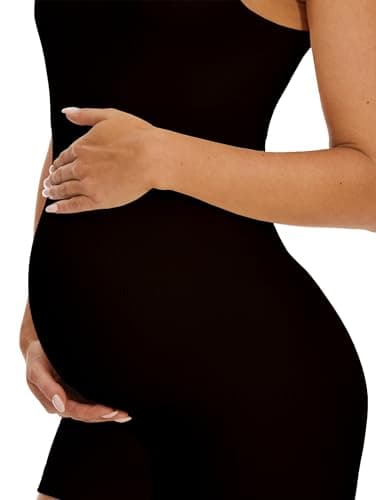 BDITANLE Maternity Workout Romper Pregnancy Yoga Ribbed One Piece Seamless Tank Top Jumpsuit - Image 5