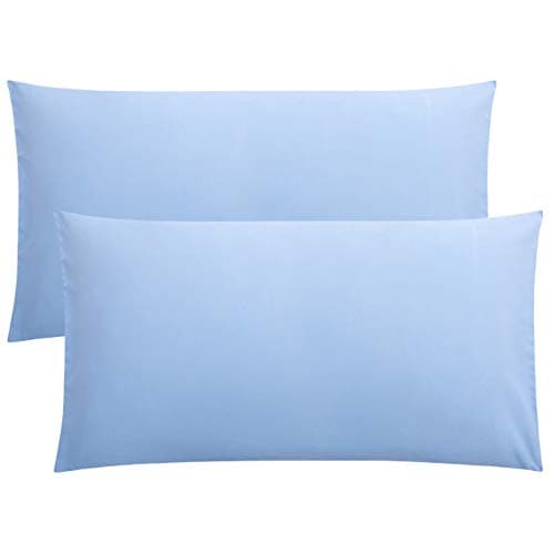 FLXXIE 2 Pack Microfiber King Pillow Cases, 1800 Super Soft Pillowcases with Envelope Closure, Wrinkle, Fade and Stain Resistant Pillow Covers, 20x36, Sky Blue - Image 1