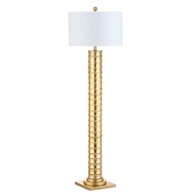 JONATHAN Y JYL4032A Serena 63" Metal LED Floor Lamp, Contemporary, Modern, Art Deco Style, Office, Elegant, Living Room, Family Room, Dining Room, Bedroom, Hallway, Foyer, Gold Leaf - Image 7
