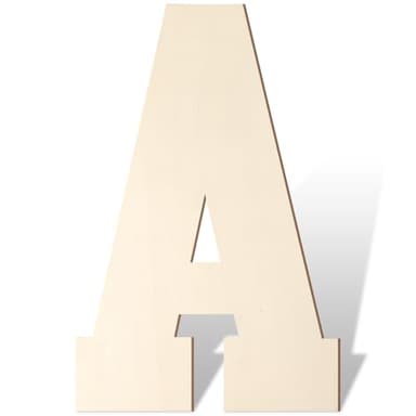 Large Wooden Letters 17 Inch, Big Wood Letters A Shape Cutout Alphabet Unfinished Vintage Sports Varsity Style Paintable Wooden Letters for Wall Decor Nursery Name Painting Crafts Party Room Decor - Image 1