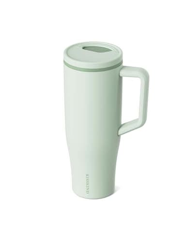 KISSKIND 40 oz Tumbler with Handle and Straw | Lumi Spin Hidden Straw 100% Leakproof Insulated Tumbler | Stainless Steel Water Bottle for Mom, Nurse, Teacher | Green - Image 6