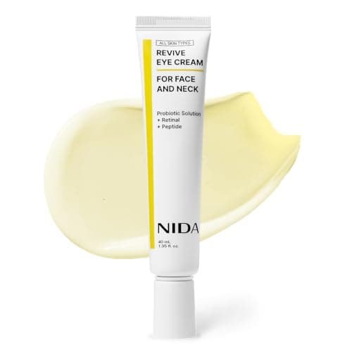NIDA Revive Eye Cream For Face And Neck | Probiotic Solution, Retinal, Peptide | Wrinkles, Fine Lines, Cell Turnover, Firm Skin Texture, Radiant Skin, Moisture Retention | 1.35 fl. oz., 40ml - Image 1