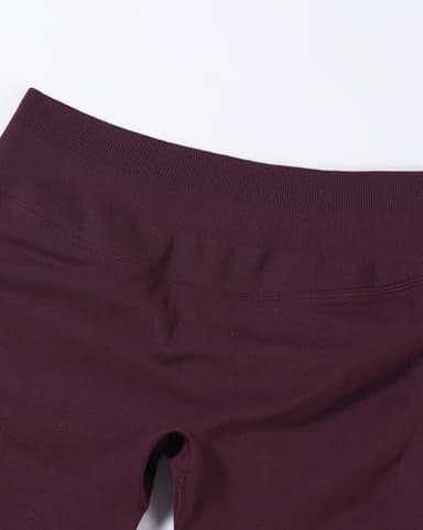 AUROLA Influence Collection Workout Shorts for Women,No Roll Up New Scrunch Seamless Gym Short-2.5" Inseam, Black Cherry, S - Image 2