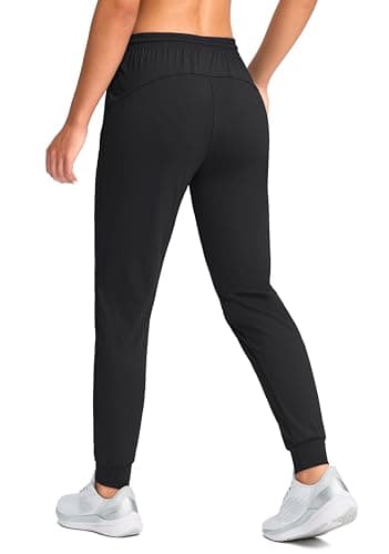 G Gradual Women's Joggers Pants with Zipper Pockets Tapered Running Sweatpants for Women Lounge, Jogging (Black, X-Large) - Image 3