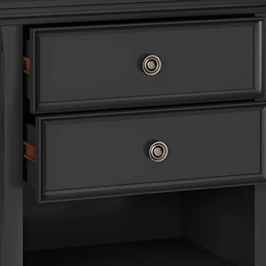 SIMPLIHOME Amherst SOLID WOOD 24 Inch Wide Traditional Bedside Nightstand Table in Black, For the Living Room and Bedroom - Image 8