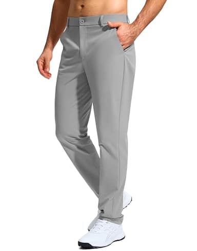 G Gradual Mens Golf Pants Stretch Dress Casual Pants 30"/32"/34" Lightweight Work Travel Slacks for Men with 4 Pockets(Light Grey,L30.W34) - Image 2