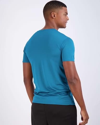 Real Essentials 5 Pack: Men's Mesh Quick Dry Short Sleeve V-Neck T-Shirt - Athletic Performance (Available in Big & Tall)- Set 9, 4XLT - Image 4