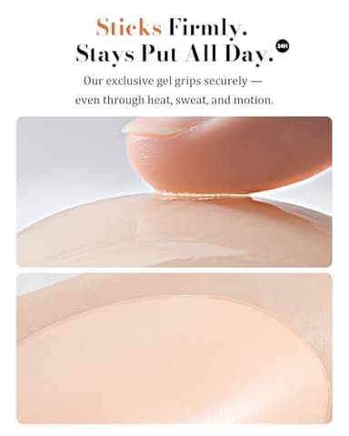 VOCH GALA 5Pairs Nipple Covers for Women Reusable, Adhesive Silicone Nipple Pasties, Sticky Bra Pasties Petals - Image 2