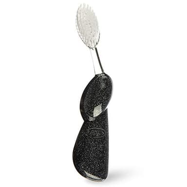 RADIUS Toothbrush Big Brush with Replaceable Head, Left Hand, Soft in Black Sparkle, BPA Free and ADA Accepted, Designed to Improve Gum Health and Reduce The Risk of Gum Disease - Image 2