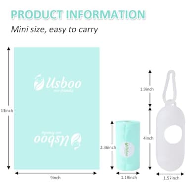 Diaper Bags Disposable for Baby, 20 Refill Rolls/300 Bags Waste Bags with Dispenser, Convenient and Quick Diaper Disposal, Rainbow - Image 3