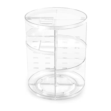 COYAHO 360 Rotating Makeup Organizer, Spinning Countertop, Cosmetic Holder Shelf, Make Up Organizers and Storage for Bedroom, Transparent - Image 2