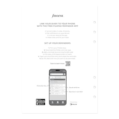 Filofax Calendar Diary Refill, A5 Size, Week-to-View with Appointments, White Paper, English, 2025 (C68521-25) - Image 3