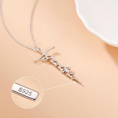 Lcherry Grandma Cross Necklace for Women - Birthday Gifts for Grandma, Religious Christian Jewelry Mother's Day Gifts for Women - Image 4