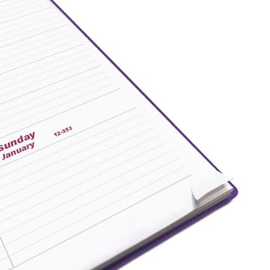 Brownline® 2025 DuraFlex Weekly Planner, Appointment Book, 12 Months, January to December, Twin-Wire Binding, 11" x 8.5", Purple (CB950V.PUR-25) - Image 7