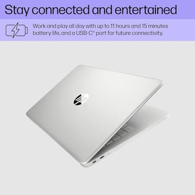 HP Student Business Laptop Computer - w/Microsoft Office Lifetime & Free CD/DVD Drive • 16GB RAM • 128GB eMMC & 256GB Extend Micro SD • Intel 4-Core Processor • HD Display • Win11 Pro(Silver) - Image 6