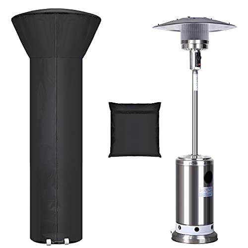 Patio Heater Covers with Zipper and Storage Bag,Waterproof,Dustproof,Wind-Resistant,Sunlight-Resistant,Snow-Resistant,Black,89'' Height x 33" Dome x 19" Base - Image 1