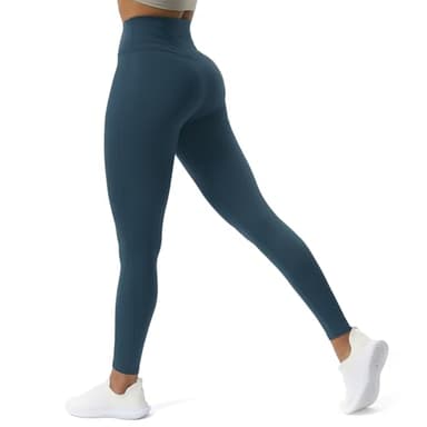 Aoxjox High Waisted Workout Leggings for Women Trinity Yoga Pants 26.5" (Blueberry, Medium) - Image 1