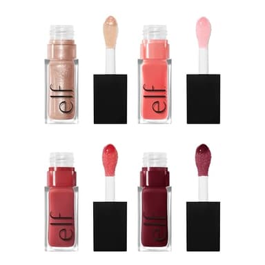 e.l.f. Glow Reviver Quad Goals Lip Oil Kit, Lip Gloss For A High-Gloss Finish & Sheer Wash Of Color, Non-Sticky, Vegan & Cruelty-Free, 4 Glosses - Image 2